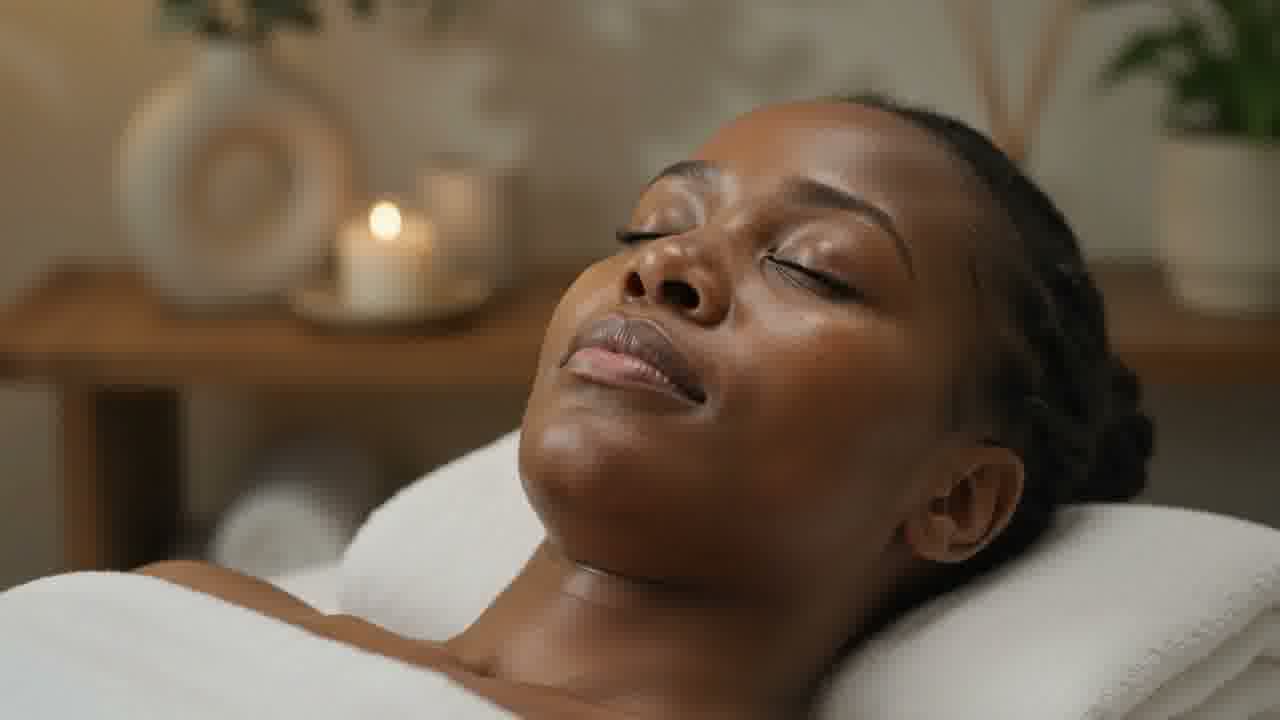 A practitioner delivering slow Swedish massage strokes